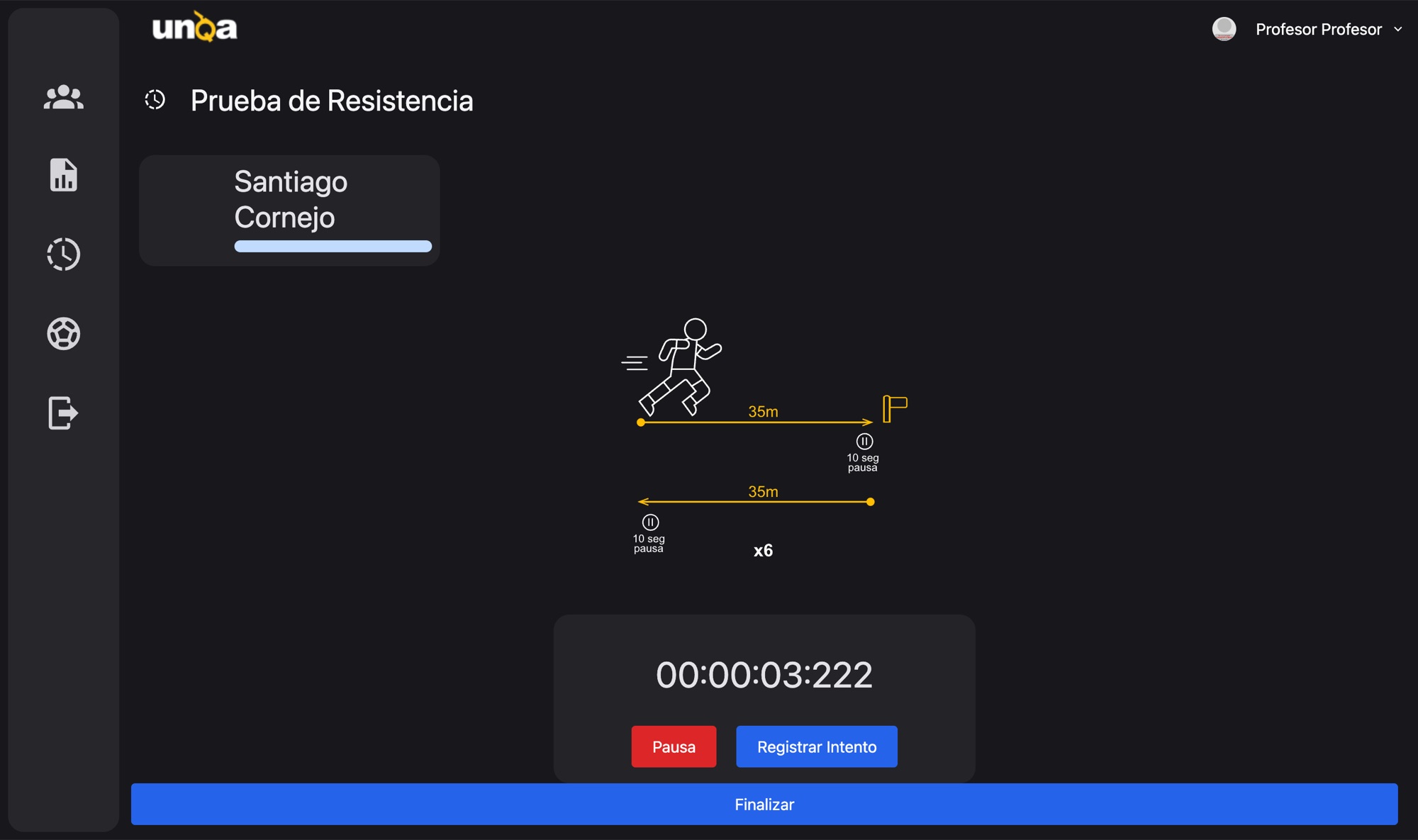 Prueba de resistencia en la app de UNQA