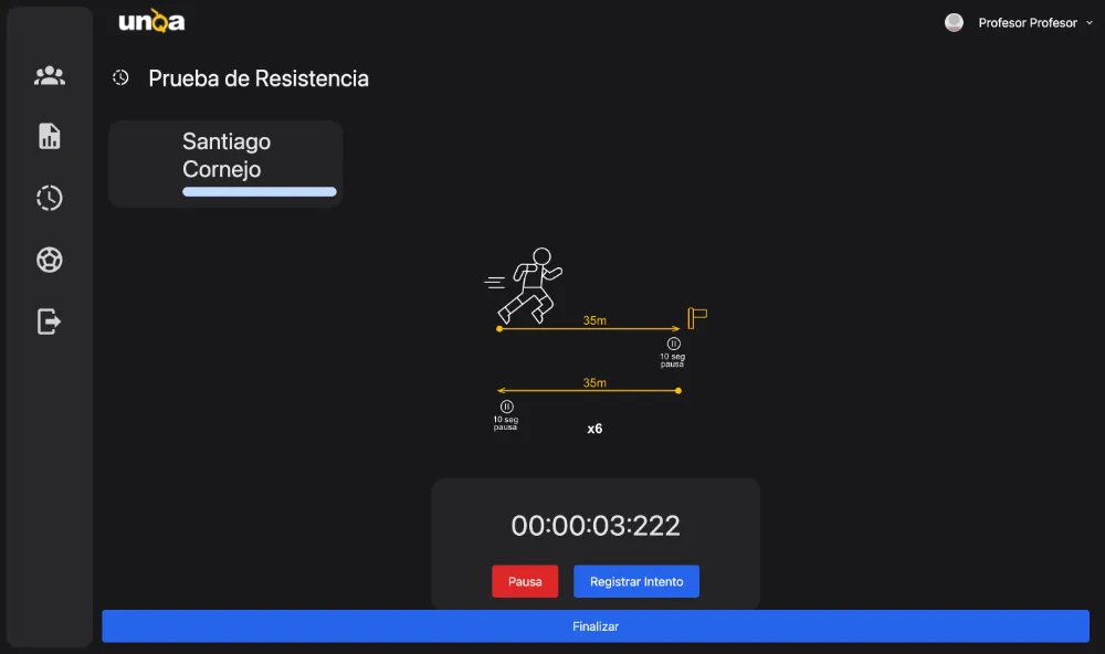 Prueba de resistencia en la app de UNQA
